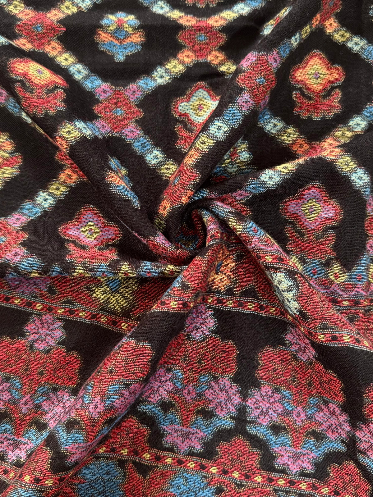 Multi Cross Printed Pashmina