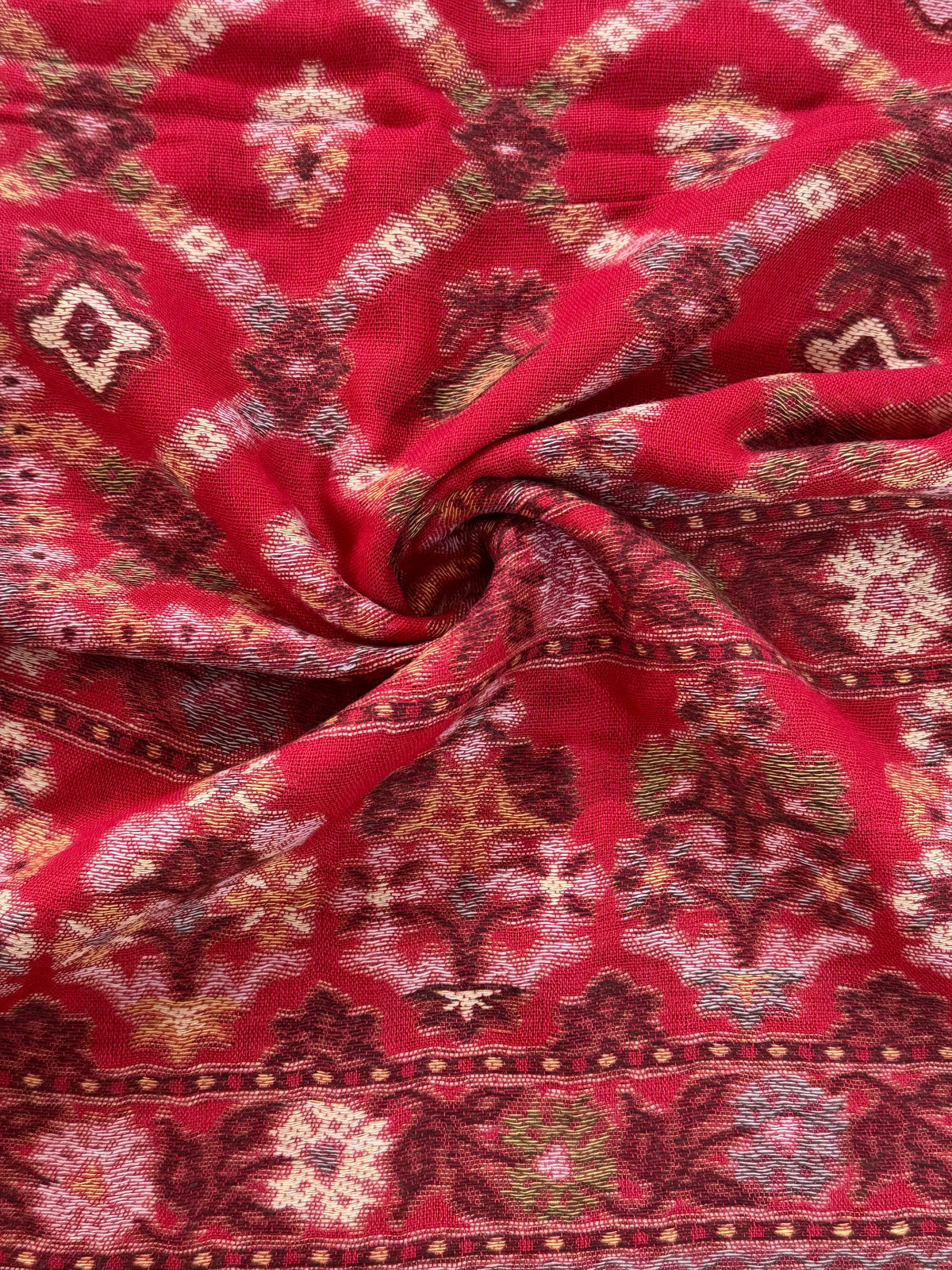 Red Cross Printed Pashmina