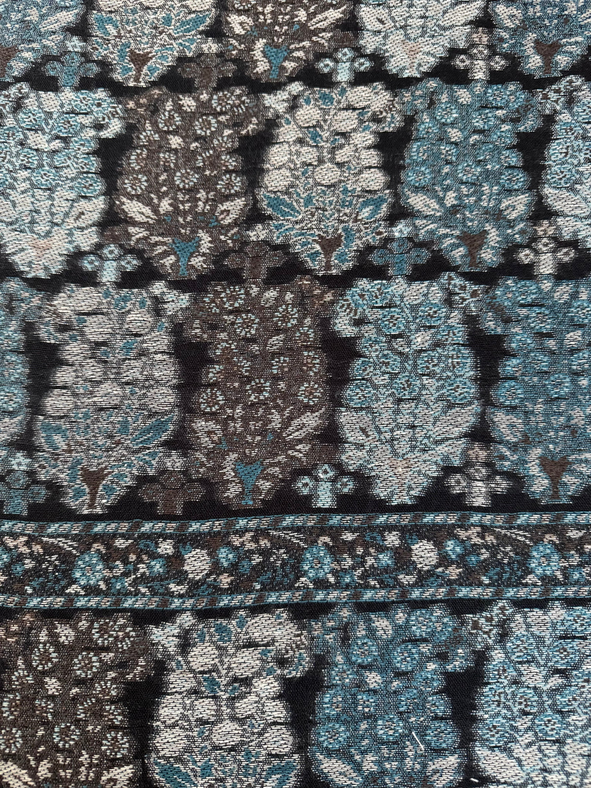 Black Carey Printed Pashmina