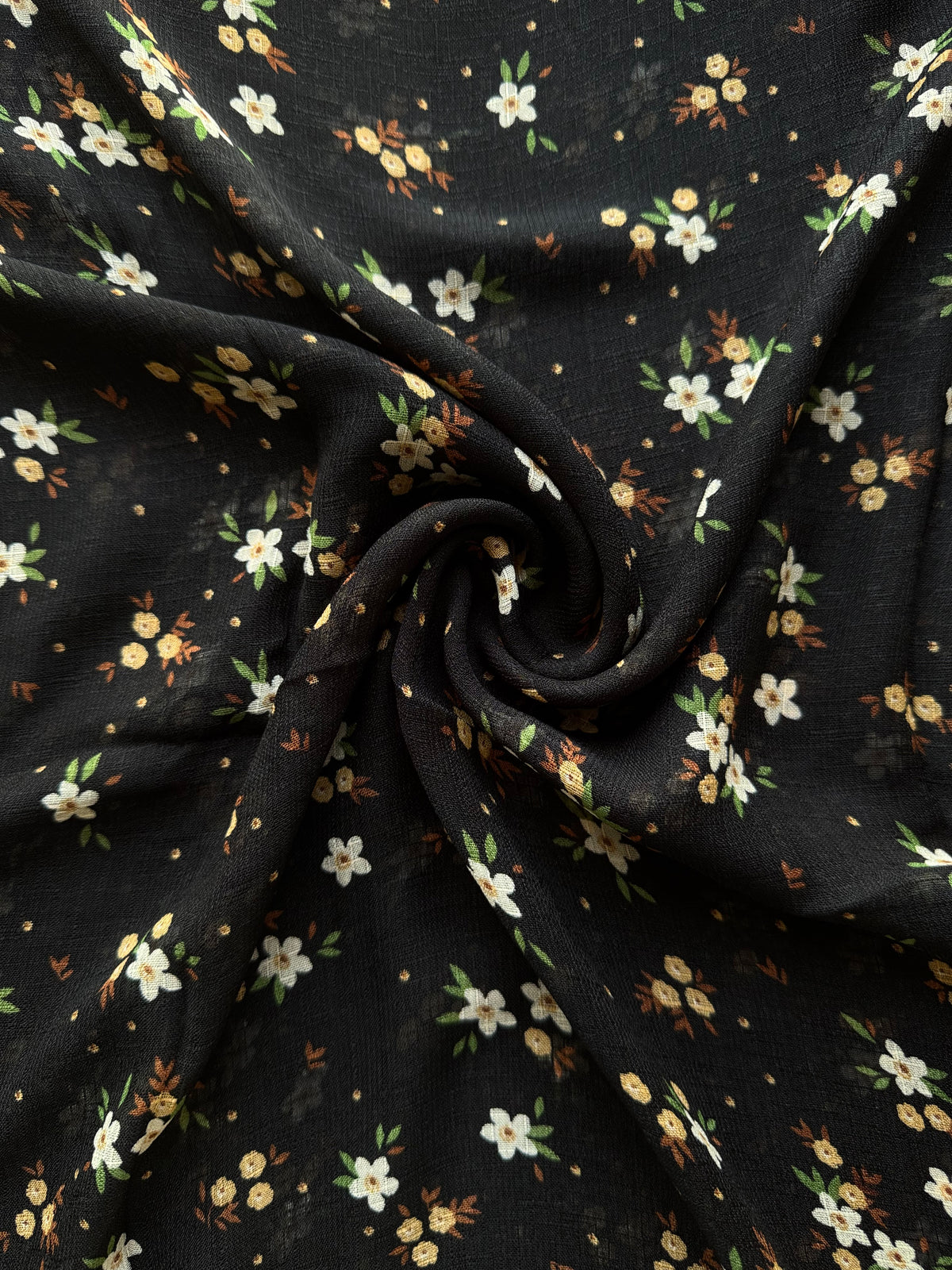 Black Floral Lawn