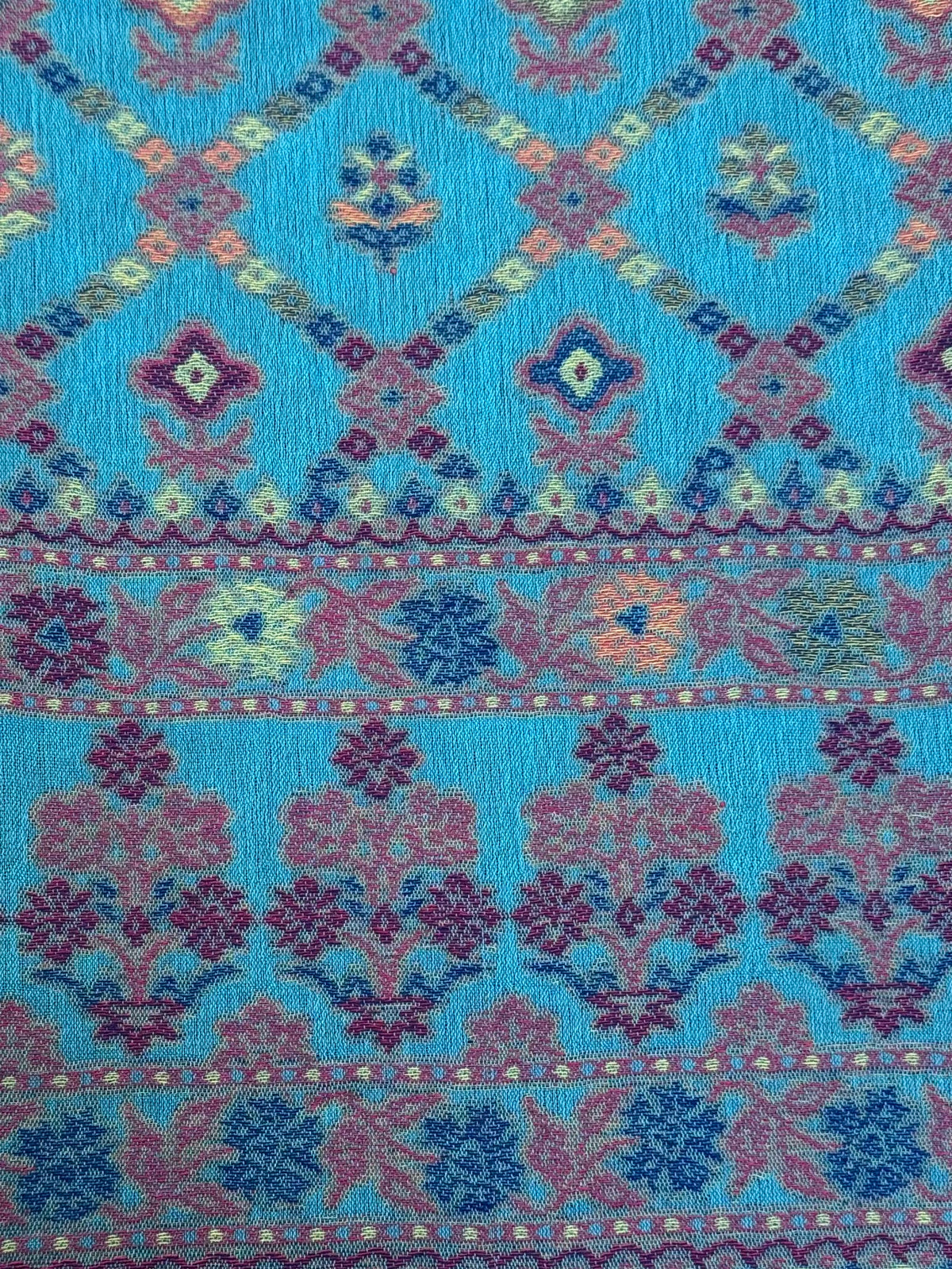 Blue Cross Printed Pashmina