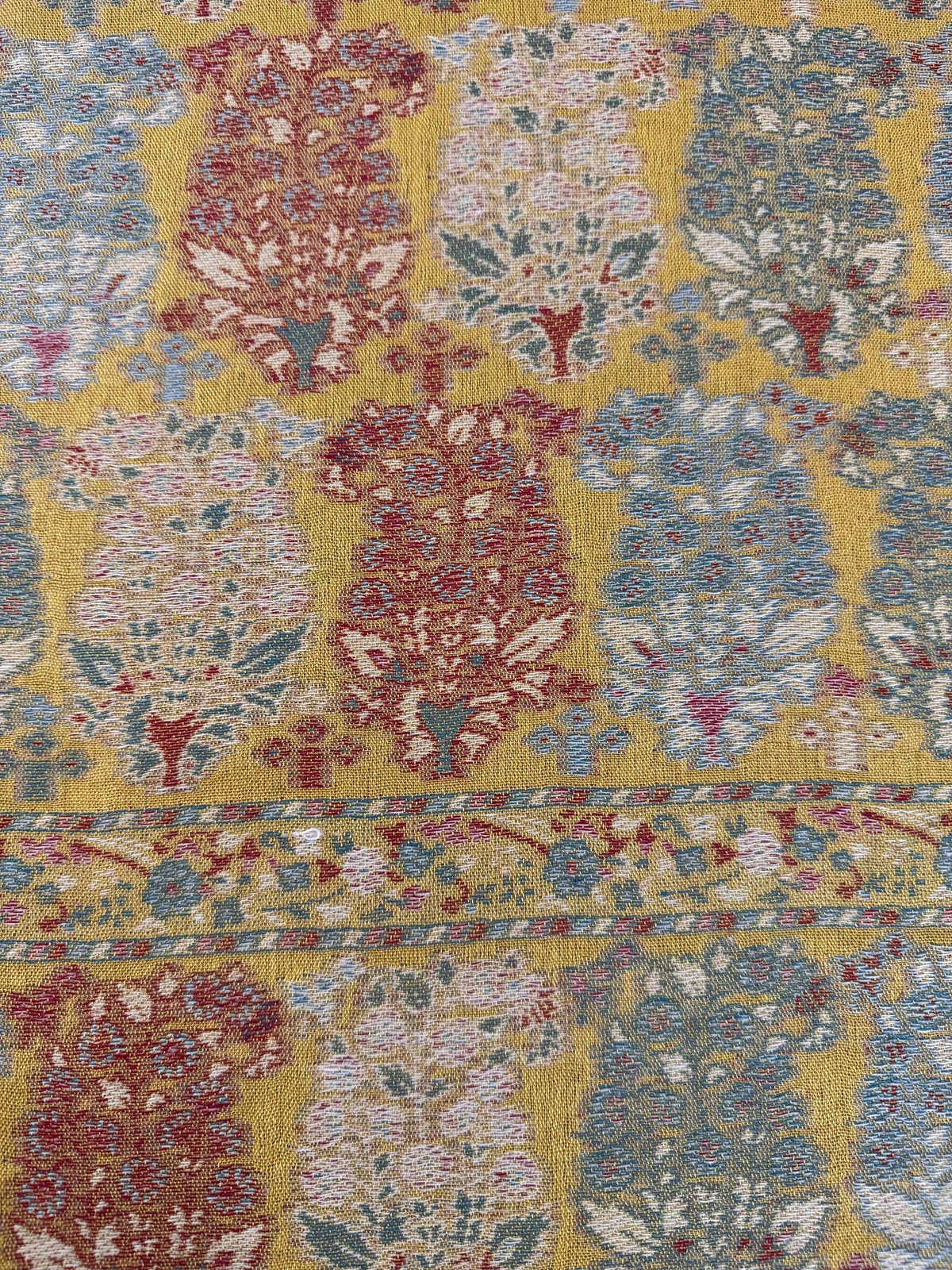 Yellow Carey Printed Pashmina