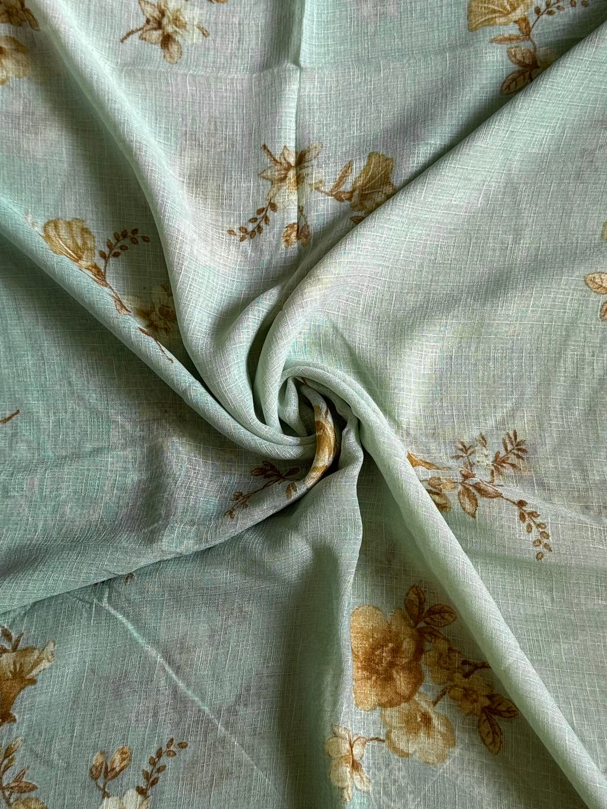 Mint Floral Print Lawn