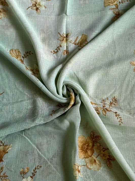Mint Floral Print Lawn