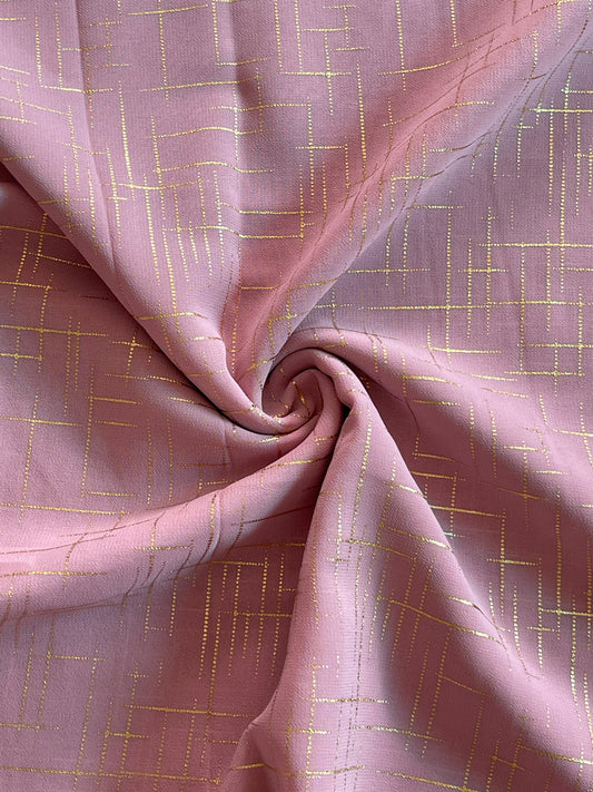 Light Pink Lines Georgette