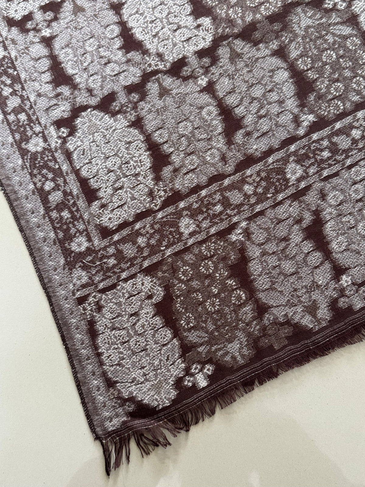 Brown Carey Printed Pashmina
