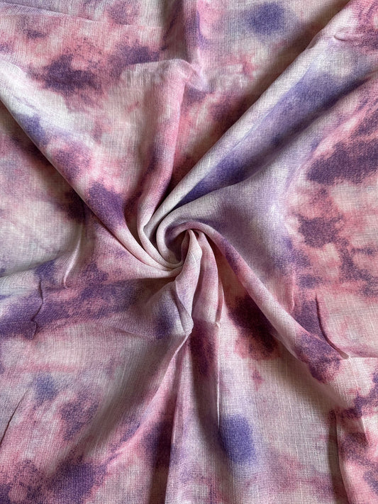 Purple Tie’nDye Print Lawn