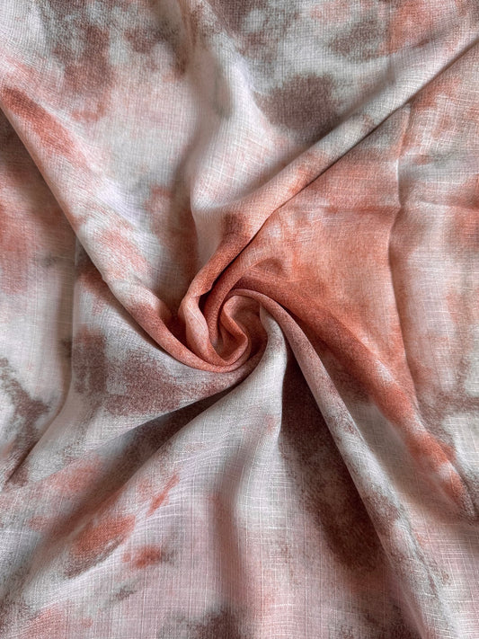 Red Tie’nDye Print Lawn