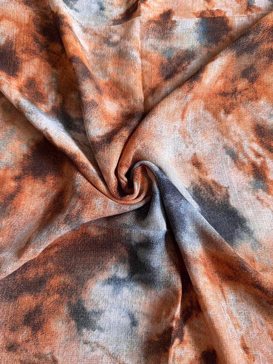 Rust Tie’nDye Print Lawn