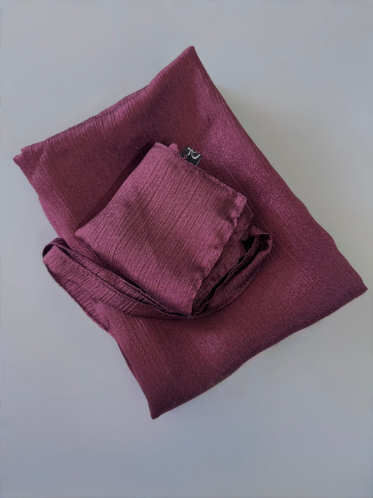 Plum Shimmer Hijab-Niqab Set