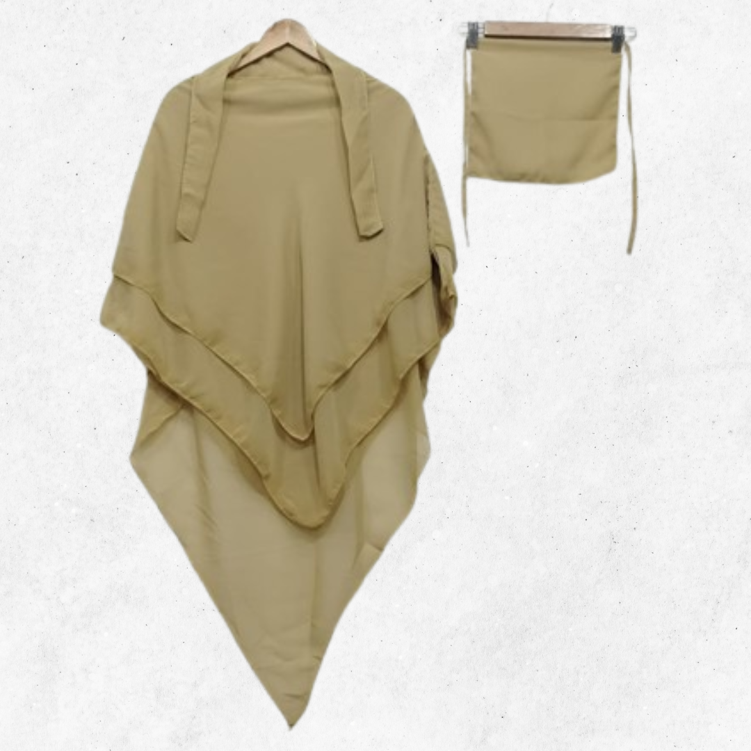 Brown Khimar-Niqab Set