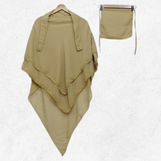 Brown Khimar-Niqab Set