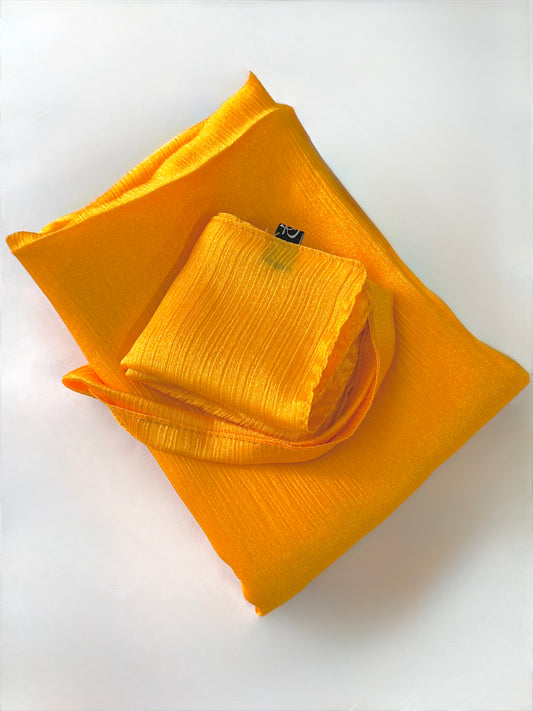 Mustard Shimmer Hijab-Niqab Set