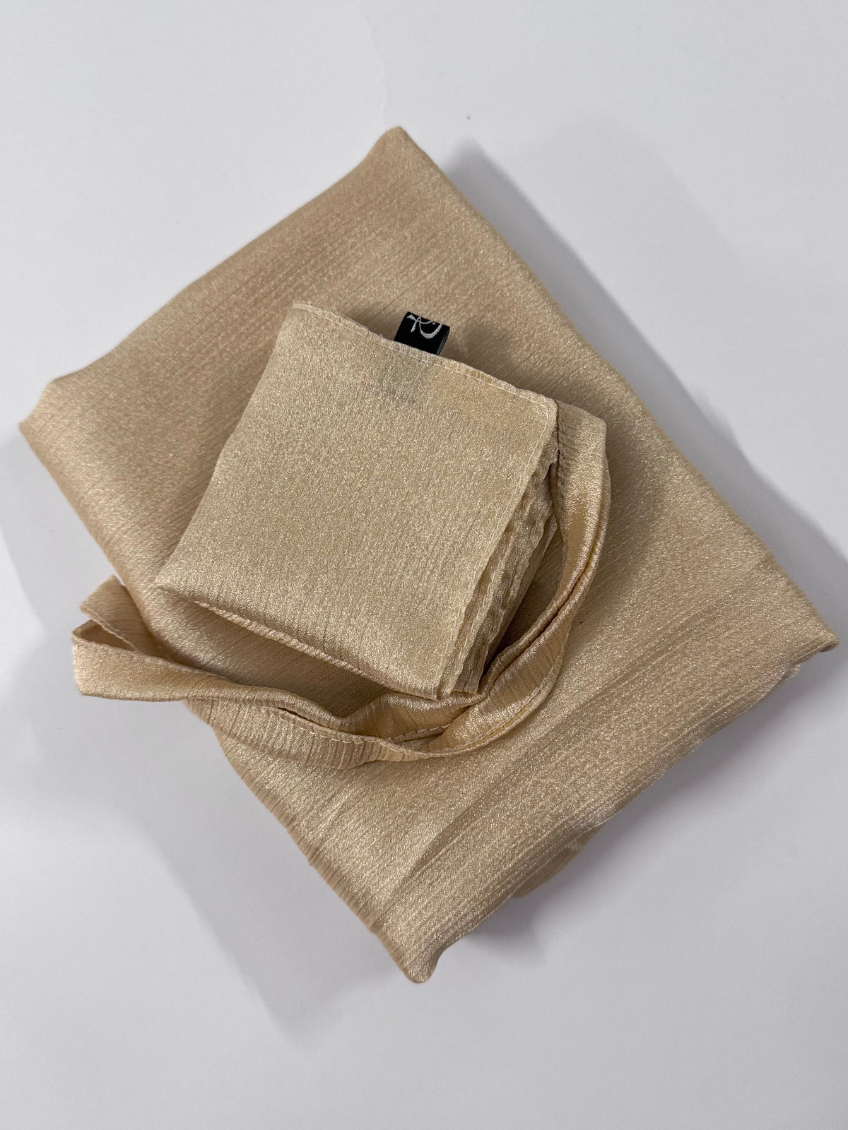 Cream Shimmer Hijab-Niqab Set