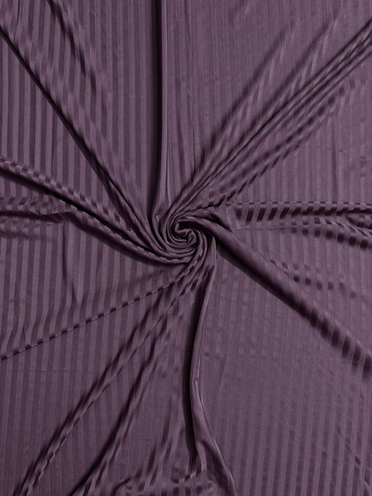 Plum Wide Ribbed Jersey