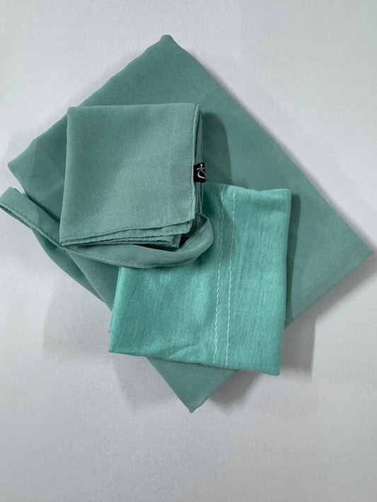 Mint Hijab-Niqab-Cap Set