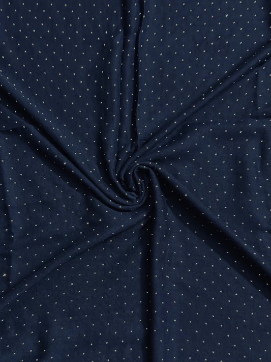 Dark Blue Studded Lawn