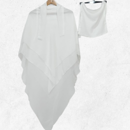 White Khimar-Niqab Set
