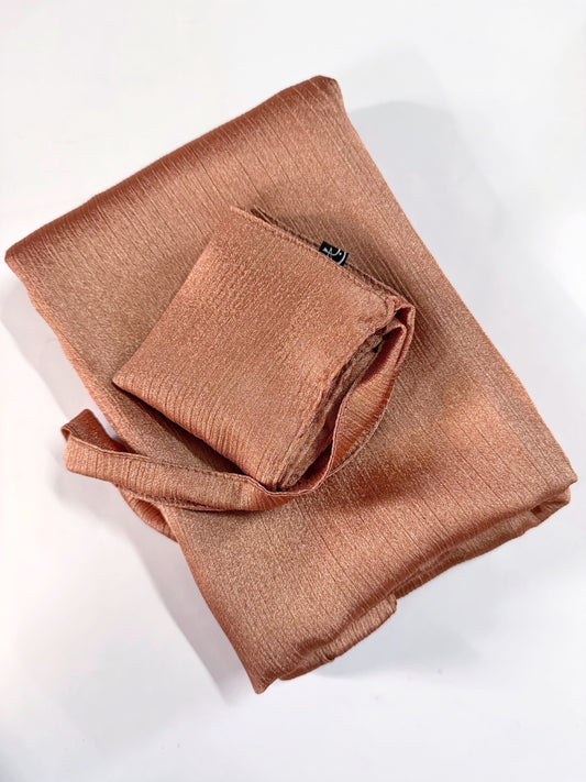 Copper Shimmer Hijab-Niqab Set