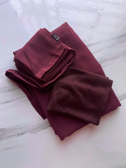 Rosewood Hijab-Niqab-Cap Set